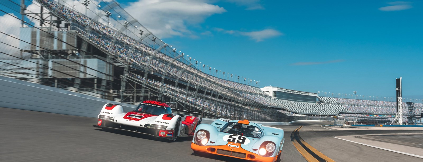 Porsche als meest succesvolle fabrikant van start in de 24 uur van Daytona. 