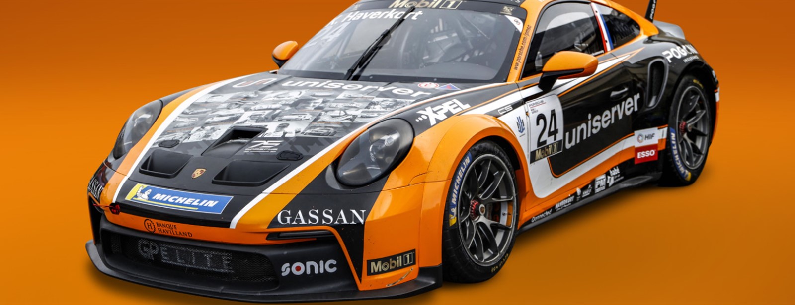 Feestelijke livery ter ere van 75 jaar Porsche Nederland in Porsche Mobil 1 Supercup