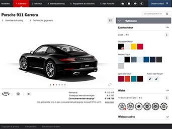 Uw Porsche samenstellen.